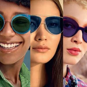 Three people wearing sunglasses